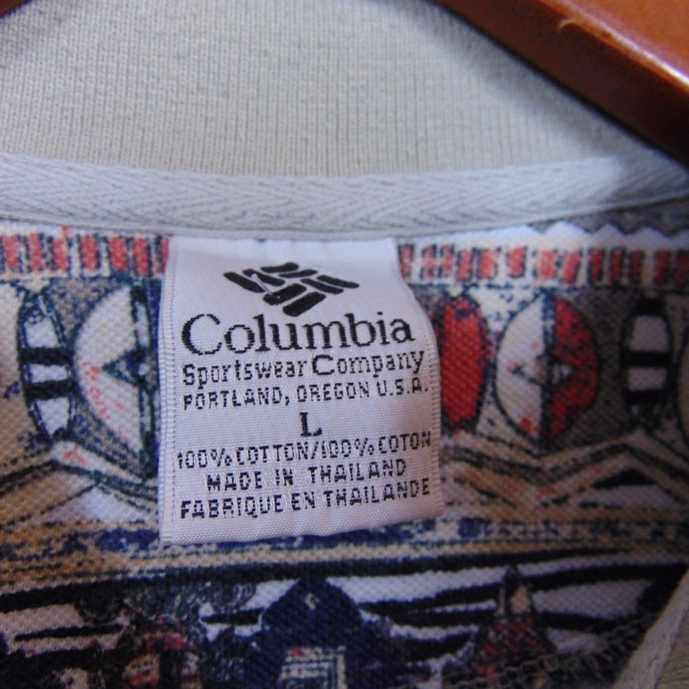 VTG Columbia Mens M/L Short Sleeve Collared Shirt - Picture 5 of 5